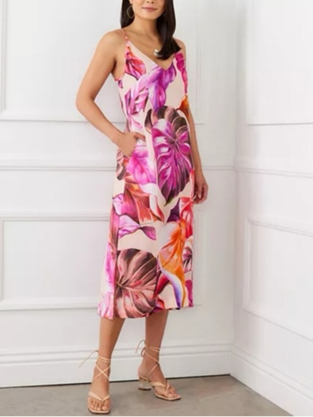 Karen Kane Side Slit Midi Dress